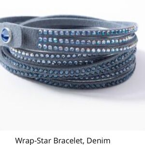 Touchstone crystal bracelet wrap star bracelet in denim